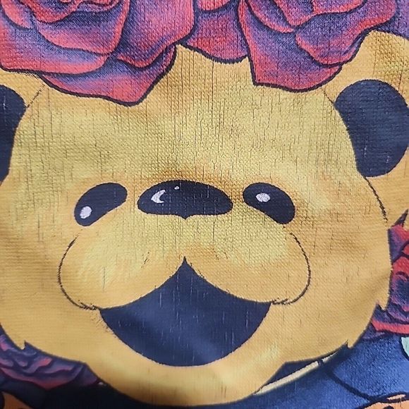 Grateful Dead Sweatshirt Women's M Green Brown Bear Tie Dye Ban Music Crew Neck - Picture 4 of 10